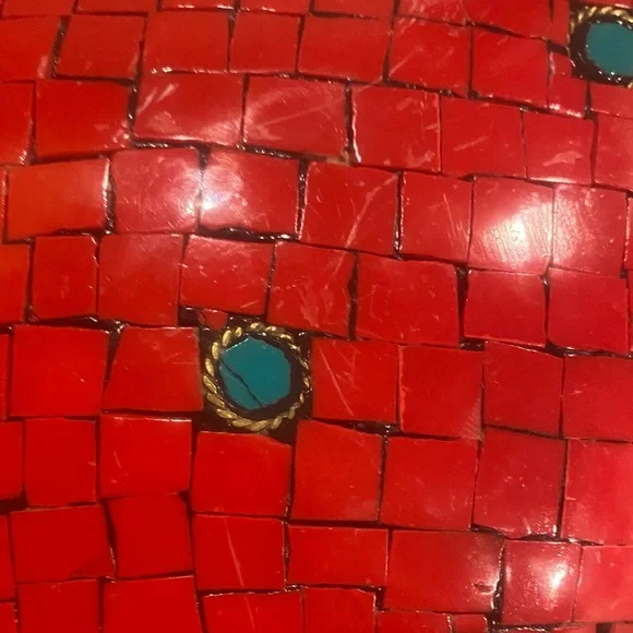 NWT Antik Kraft BGA-IN26 small metal clutch with bronze chain strap - Picture 12 of 15